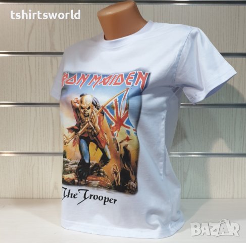 Нова дамска тениска на музикалната група Iron Maiden - The Trooper, снимка 7 - Тениски - 37176357