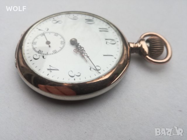 Brevet Swiss No:51828 швейцарски сребърен позлатен часовник, снимка 5 - Антикварни и старинни предмети - 31109290
