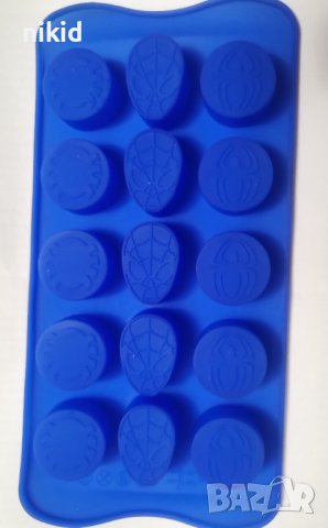 Спайдърмен глава паяк силиконов молд форма фондан шоколад бонбони, снимка 1 - Форми - 39843056