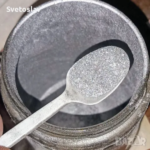 Бронз сребърен тинктура на прах супер фин bronze silver powder , снимка 2 - Железария - 50235455