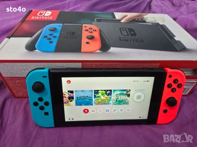 Nintendo Switch Хакнато 256 карта с много инсталирани игри 