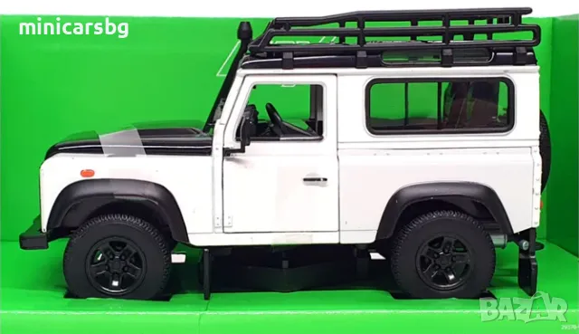 1:24 Метални колички: Land Rover Defender Welly, снимка 2 - Колекции - 47880785