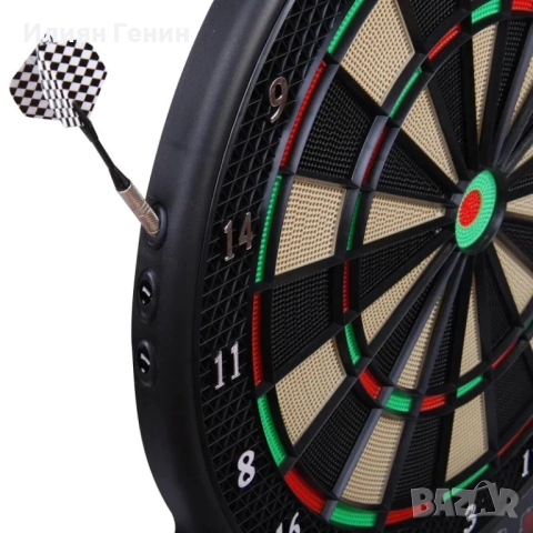HOMCOM Електронен комплект за дартс с LED дисплей , снимка 4 - Дартс - 51470133
