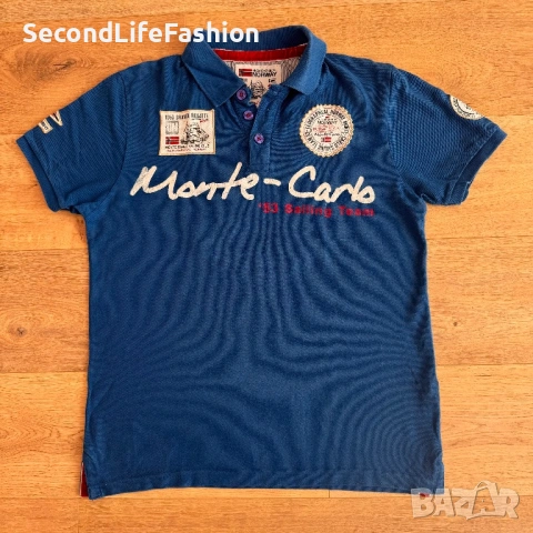Мъжка поло тениска Geographical Norway Monte Carlo Sailing Club размер M синя