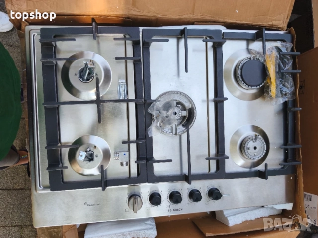 Нов Газов плот за вграждане Bosch Series 6 PCQ7A5I90 / 01 (75 см, Инокс)  , снимка 3 - Котлони - 55846895