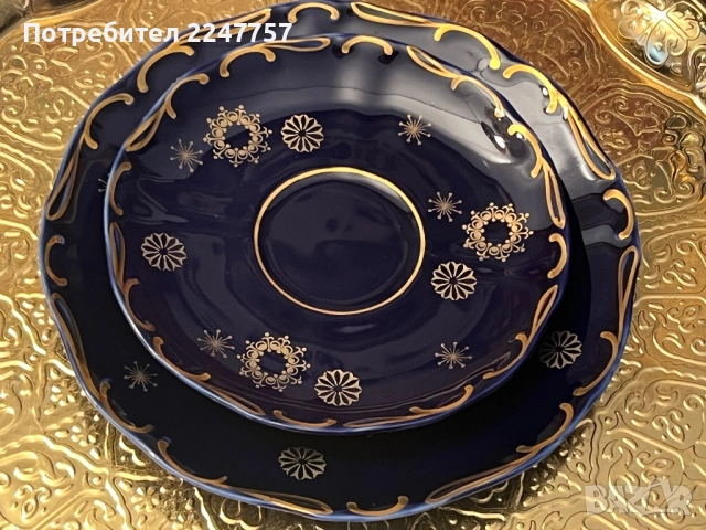 троен сет порцелан Echt Kobalt, снимка 3 - Колекции - 52464298