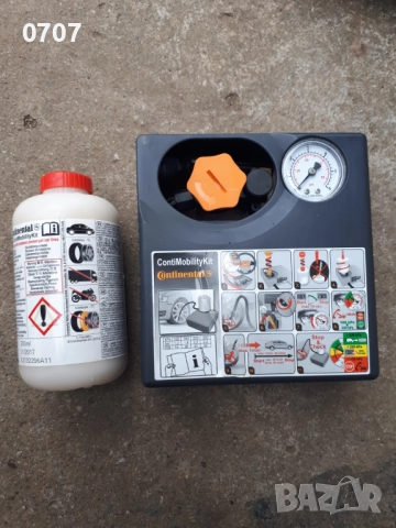 	 Компресор за помпене на гуми Continental + ПОДАРЪК:ЛЕПИЛО ПЯНА