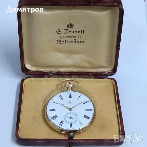 Ω OMEGA джобен, златен, с кутия, идеален - колекционерски, снимка 3 - Джобни - 49149111
