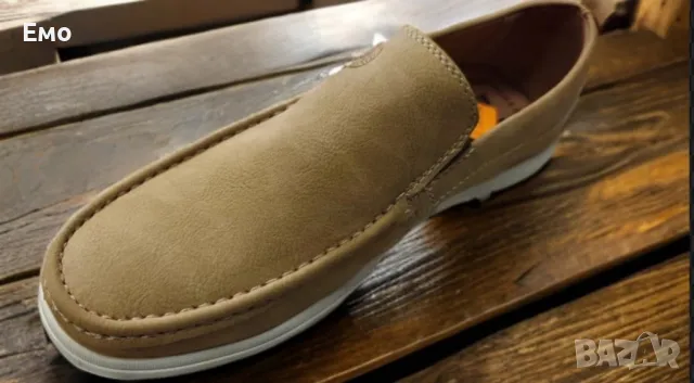 Мъжки елегантни кожени обувки без връзки, снимка 5 - Официални обувки - 47795438