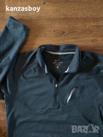 Nike Men's Dri-Fit 1/4 Zip Running Shirt - страхотна мъжка блуза, снимка 2 - Спортни дрехи, екипи - 34519004