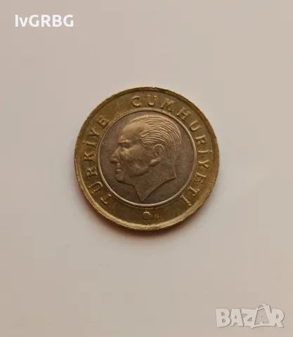 1 лира Турция 2022 Турска монета 1 лира 2022 Турция , снимка 6 - Нумизматика и бонистика - 48761992
