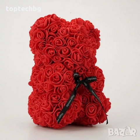 Мече от рози, ROSE BEAR S в кутия, снимка 12 - Романтични подаръци - 35527085