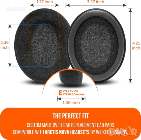 WC StealthZ Arctis Nova - FPS ориентирани наушници за слушалки Steelseries Arctis Nova, снимка 6 - Слушалки и портативни колонки - 50769933