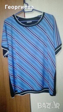 Цветна блуза от полиестер и трико🌹🍀XL🌹🍀арт.822