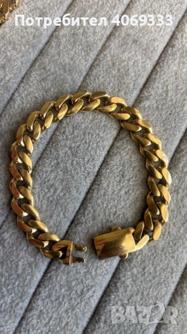 Златна гривна Монако 19гр 14 карата, снимка 5 - Гривни - 54321003