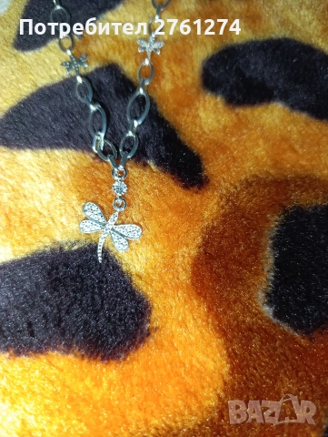 Сребърно ланче 11,3г със сваровски, снимка 5 - Колиета, медальони, синджири - 53298817