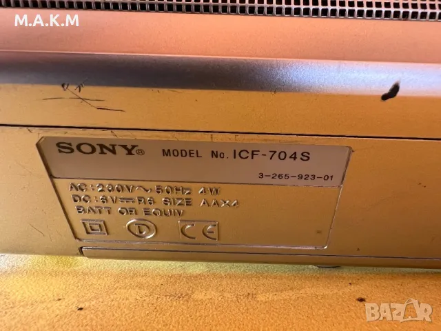 Радио Sony icf-704s, снимка 6 - Радиокасетофони, транзистори - 47508241