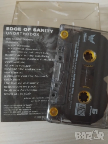 Edge Of Sanity ‎– Unorthodox - оригинална касета Wizard death metal, снимка 2 - Аудио касети - 54271171