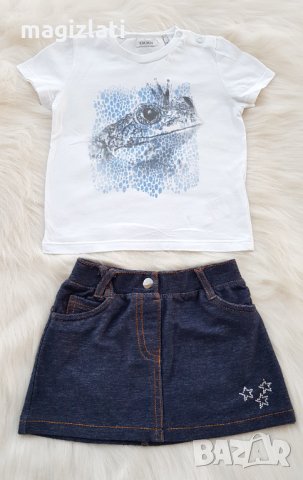 Пола и тениска за момиче 12-18 месеца, снимка 2 - Комплекти за бебе - 33809271