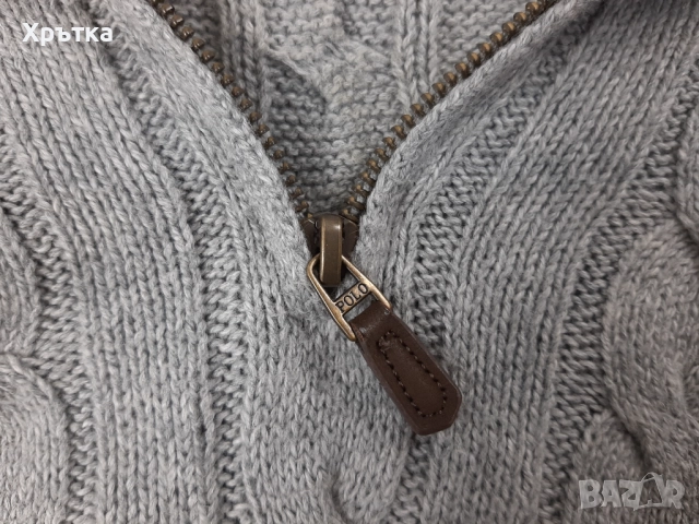 Polo Ralph Lauren Cable-Knit - Оригинален мъжки пуловер с цип р-р M, снимка 7 - Пуловери - 51936555