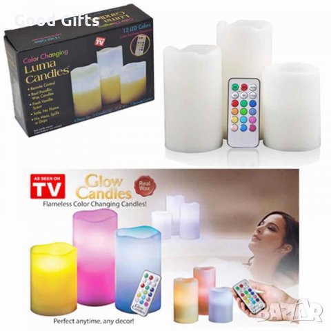 Luma Candles 3 бр. LED Релаксиращи Свещи, снимка 4 - Други - 30282479