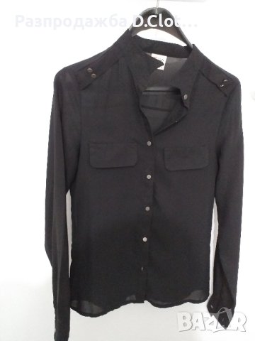 Черна риза S размер , снимка 1 - Ризи - 44494216