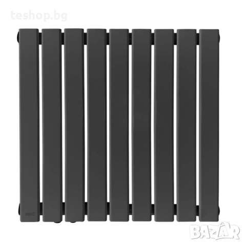 Радиатор за стена Aquamarine хоризонтален, 60 x 61,4 см, 447W, стомана, антрацит, снимка 3 - Отоплителни печки - 53265548