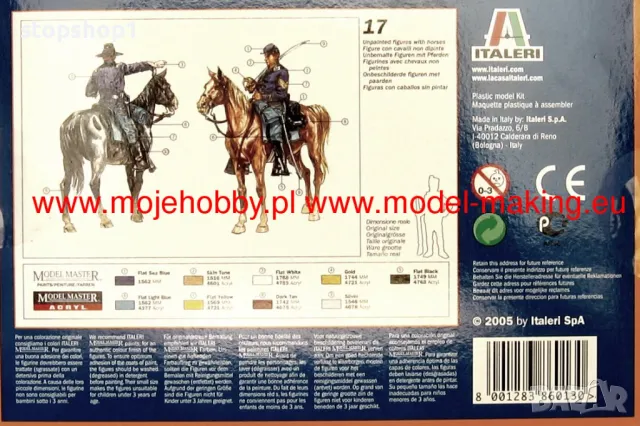 Italeri 6013 Union Cavalry 17 фигурки 1:72 мащаб , снимка 2 - Колекции - 48667728