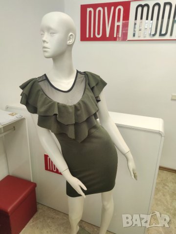 Зелена къса рокля 👗, снимка 2 - Рокли - 40540671