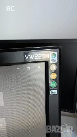 2 броя Asus VW225N 22" – запазени монитори, с HDMI адаптери, HDMI и захранващи кабели