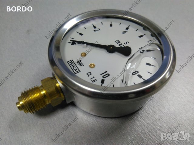 Манометър с глицерин WIKA - Ф63/0-10 bar (радиален), снимка 2 - Резервни части за машини - 30738169