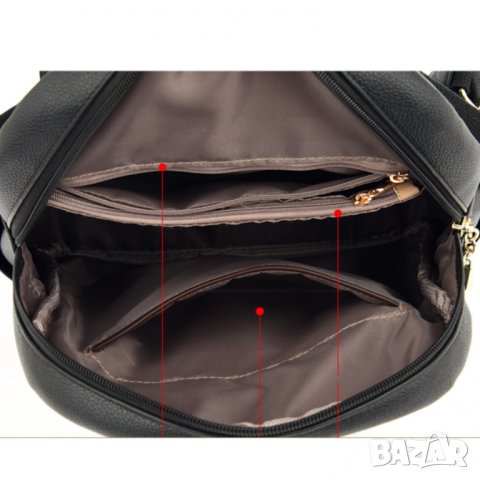 Дамска раница Baulu Black, снимка 6 - Раници - 40298467