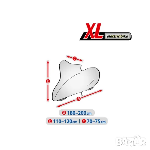Сиво покривало Kegel за електрически велосипед размер XL, снимка 6 - Аксесоари и консумативи - 55866100
