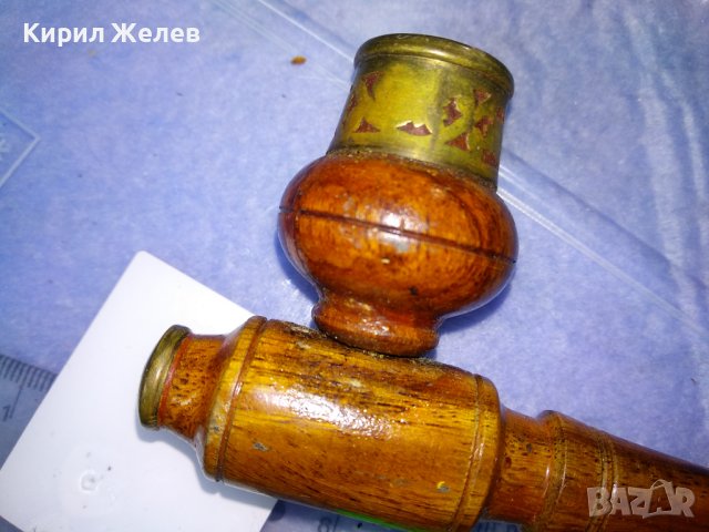 СТАРА РЯДКА КОЛЕКЦИОНЕРСКА ЛУЛА за ОПИУМ РЪЧНА МАЙСТОРСКА ИЗРАБОТКА ДЪРВО и БРОНЗ За КОЛЕКЦИЯ! 37701, снимка 12 - Колекции - 40690517