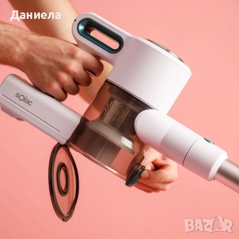 Безжична прахосмукачка Solac Turbobat Power - С HEPA филтър и LED четка, снимка 7 - Прахосмукачки - 51679237