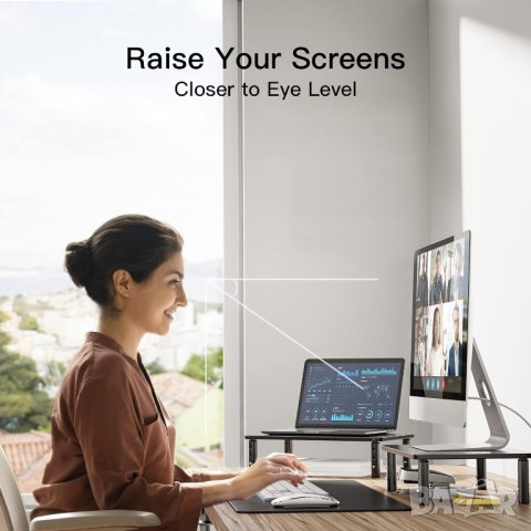 Стойка за монитор или лаптоп HNLL3K2, снимка 4 - Друга електроника - 42888101