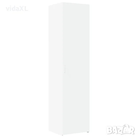 vidaXL Тесен шкаф за съхранение, бял, 45x42,5x225 см, инженерно дърво, снимка 6 - Бюфети - 56146893