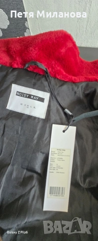 Ефектно дамско палтенце в цвят бордо, снимка 2 - Якета - 54344453