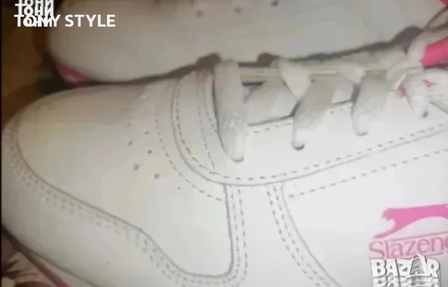 SLAZENGER Оригинал Нови Дамски Кожени Маратонки 39, снимка 4 - Маратонки - 51644351