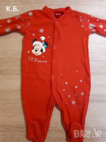 Коледен ромпър Disney ,,Мики Маус" р-р 62, снимка 2 - Бебешки гащеризони - 30674263