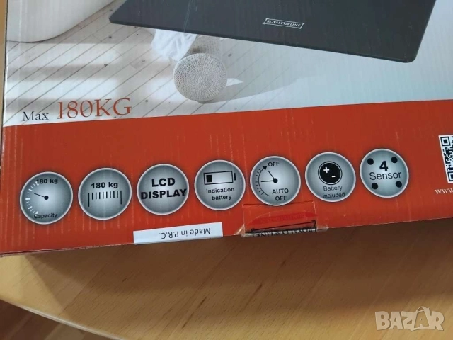 Домакинки кантар за телесно тегло до 180кг с LCD дисплей, снимка 2 - Друга електроника - 51728743