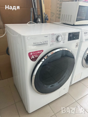 Пералня LG-7кг,инверторен мотор с DD,пара,А+++, снимка 2 - Перални - 54046443