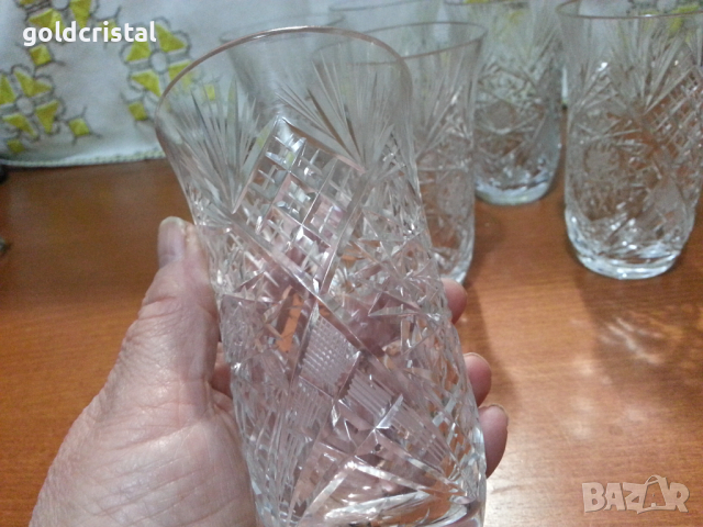 Кристални чаши за вода, снимка 7 - Антикварни и старинни предмети - 44797519