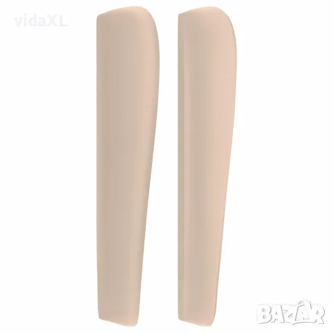 vidaXL Горна табла с уши, капучино, 163x23x118/128 см, изкуствена кожа, снимка 4 - Тоалетки - 56146621