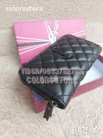 Черно портмоне YSL-SG41H, снимка 2 - Портфейли, портмонета - 45818125