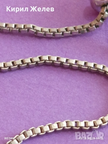 Боло гривна стерлингово сребро с кръгъл диск инкрустирани кристали 33900, снимка 8 - Гривни - 52834790