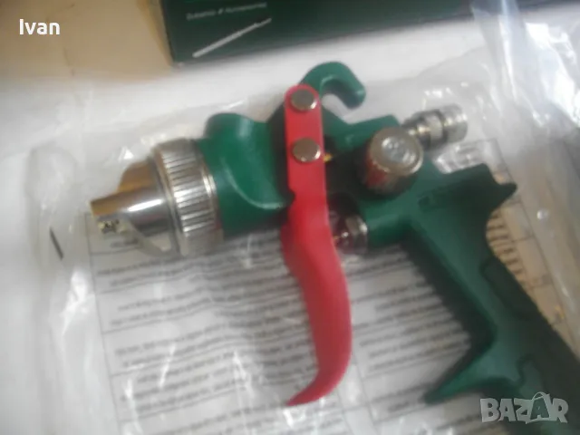 НОВ ПНЕВМАТИЧЕН БОЯДЖИЙСКИ ПИСТОЛЕТ С ДЮЗА 1,4мм ПЪЛЕН КОМПЛЕКТ PARKSIDE, снимка 7 - Други инструменти - 49680202