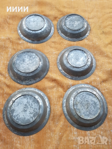 Възрожденска бакърена чиния паница 6 бр 2 лот, снимка 2 - Антикварни и старинни предмети - 52792750