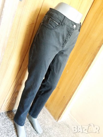 Тъмно сиви еластични дънки с висока талия ХЛ, снимка 2 - Дънки - 34541586