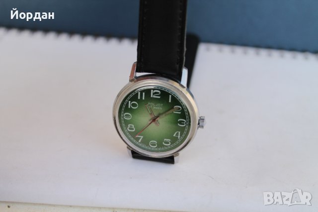СССР часовник ''ПОЛЕТ'' 17 камъка стоманена каса 38 мм, снимка 3 - Антикварни и старинни предмети - 38729869